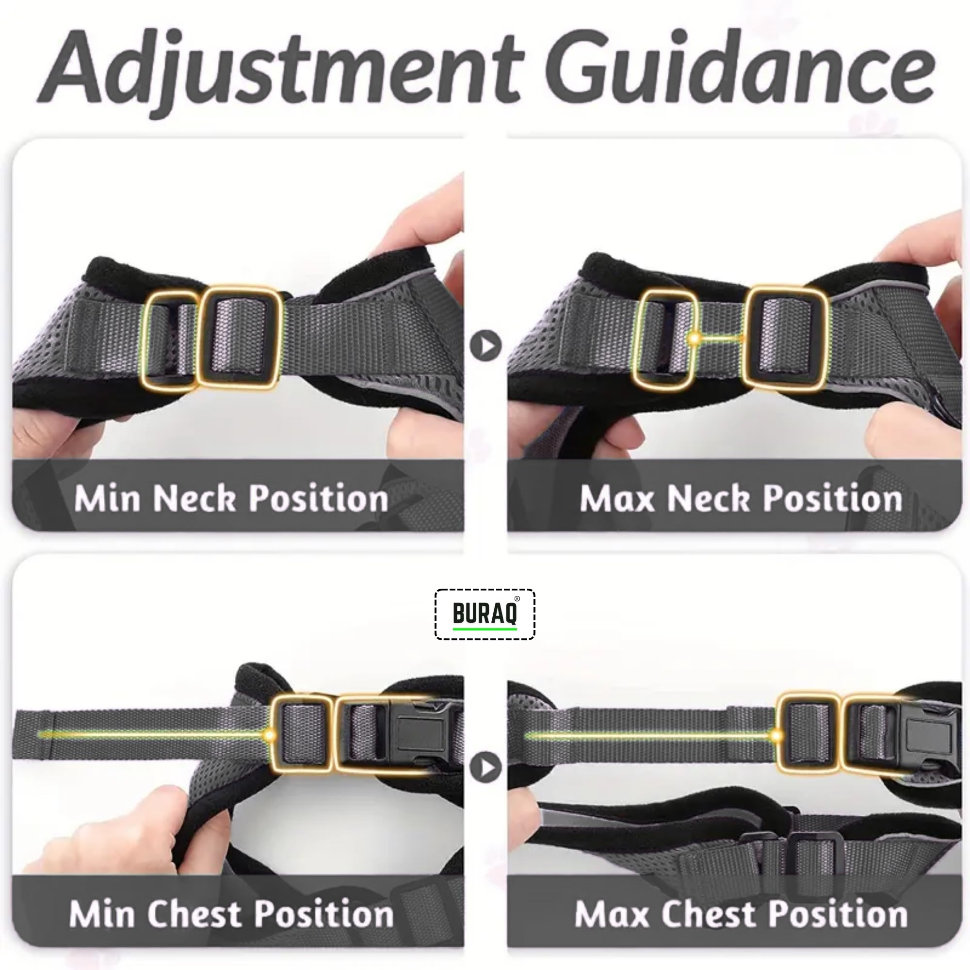 Cat Harness with Leash (S - Grey)