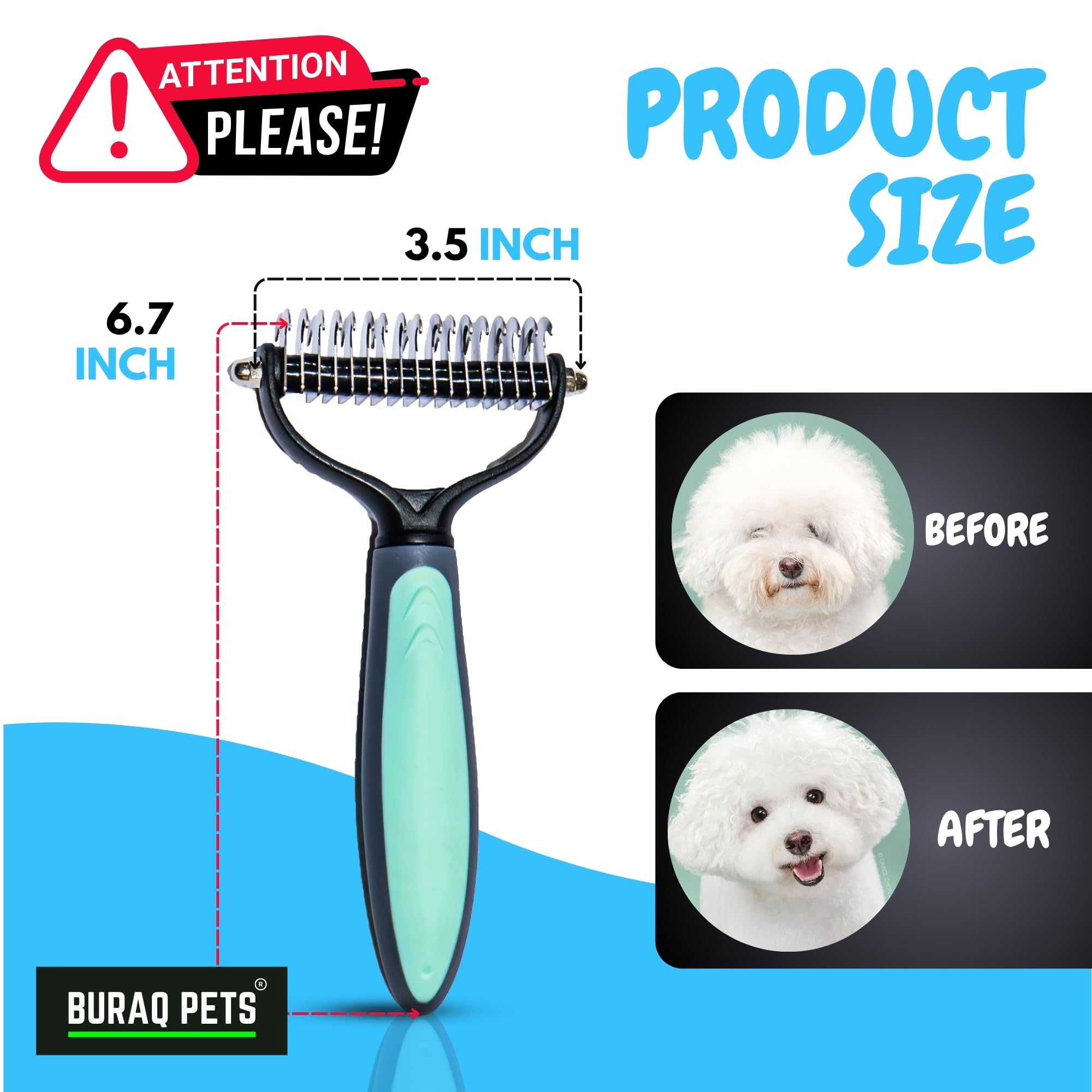 Dematting Grooming Brush  for Cats and Dogs.