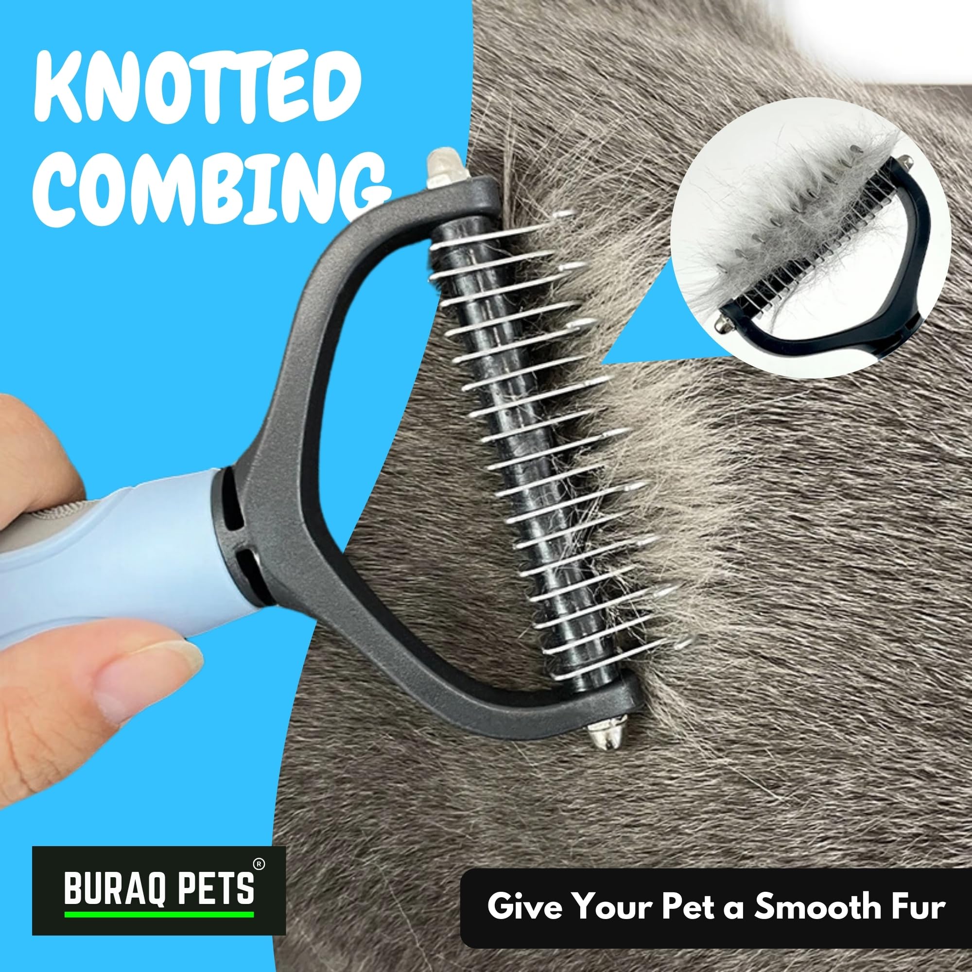 Dematting Grooming Brush  for Cats and Dogs.