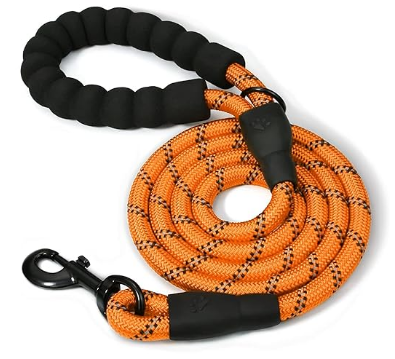 Heavy Duty Dog Leash with Anti Slip Padded Handle Strong Training Rope | Highly Reflective Threads for Small Medium and Large Dogs