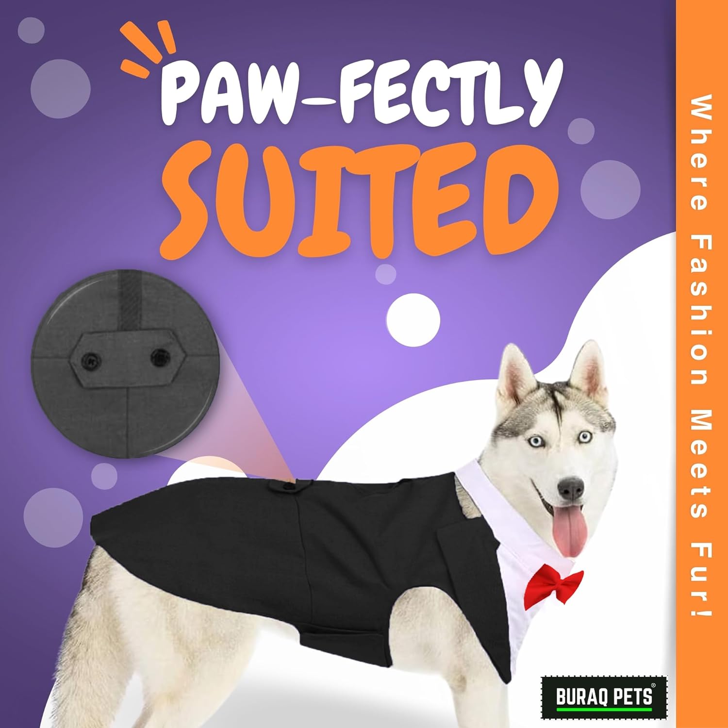 Dog Tuxedo Dress Suit Bandana Set