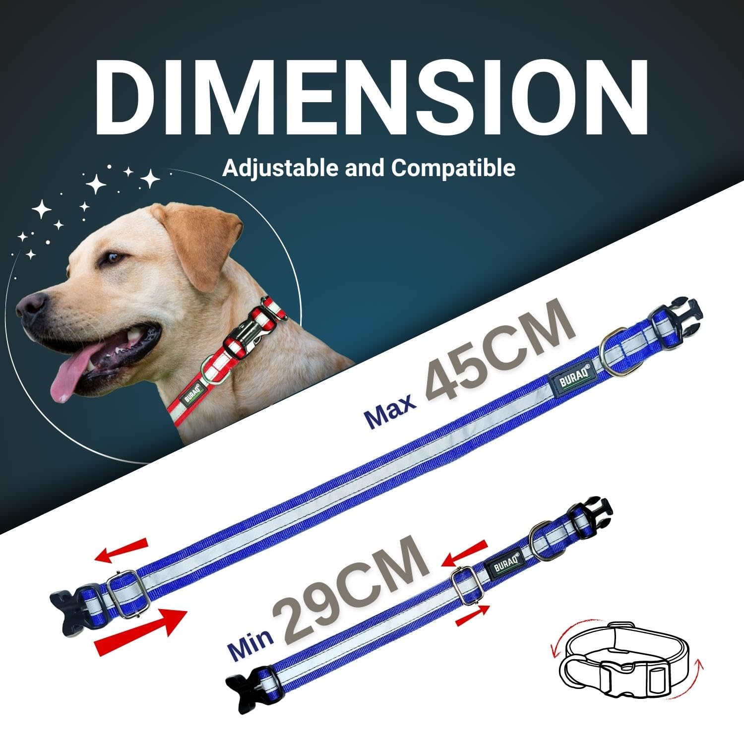 Dog Reflective Collors - 2pcs